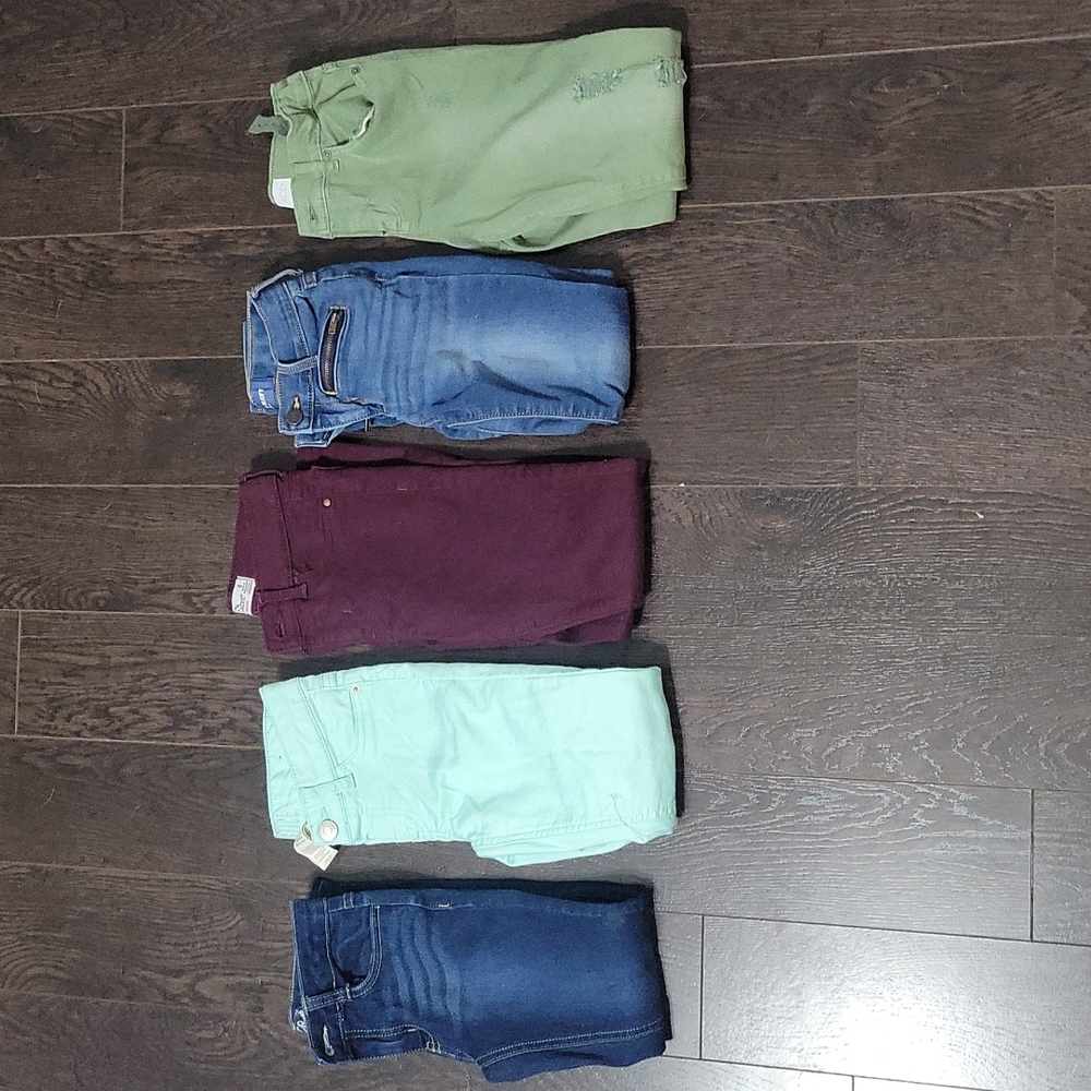 5 pairs of girls jeans all size 8